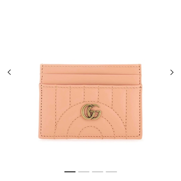 Gucci - GG Logo Plaque Padded Cardholder in Orange - Picture 2 of 10